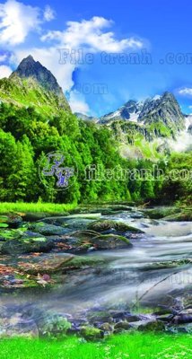 File PSD in ấn File phong thủy đứng thác nước PTD2013 (chất lượng cao)