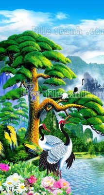 File gốc File phong thủy đứng thác nước PTD2055 (thiết kế) độc quyền