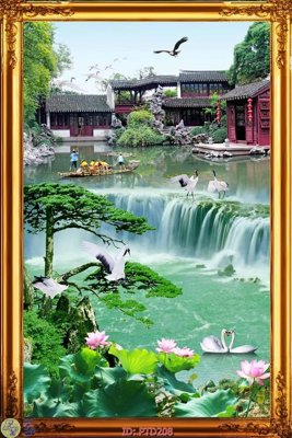 File in ấn File phong thủy đứng thác nước PTD208 chuyên nghiệp