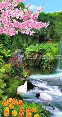 Ảnh gốc File phong thủy đứng thác nước PTD2083 (siêu chi tiết) để in ấn