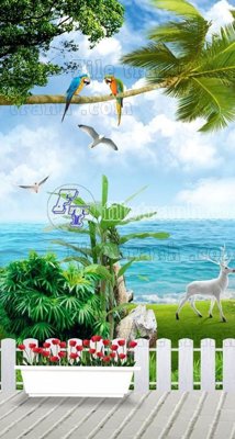 File in ấn File phong thủy đứng thác nước PTD2087 (bản gốc) từ file gốc