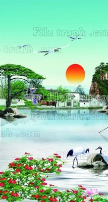 File gốc File phong thủy đứng thác nước PTD2158 (ảnh chi tiết) để in ấn