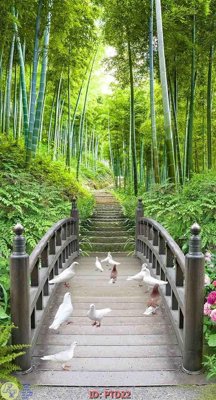 File gốc in ấn File phong thủy đứng thác nước PTD22 độ phân giải cao