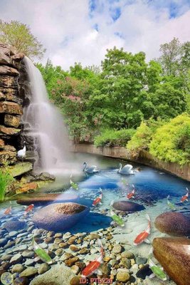 Download file ảnh gốc File phong thủy đứng thác nước PTD220 để in ấn