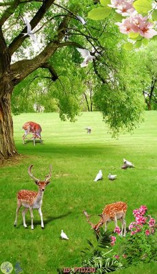 File tranh gốc File phong thủy đứng thác nước PTD230 (sắc nét từng chi tiết)