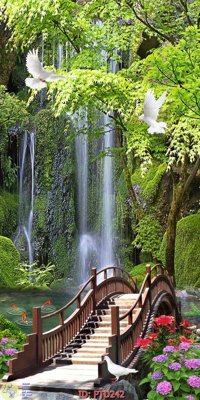 Tải file tranh File phong thủy đứng thác nước PTD242 (gốc) tại Filetranh.com