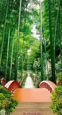 Download file tranh PSD File phong thủy đứng thác nước PTD253 để chỉnh sửa