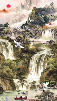 Tải file File phong thủy đứng thác nước PTD29 (ảnh gốc) file AI/EPS