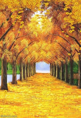 File in trần File phong thủy đứng thác nước PTD323 (bản gốc) mây trời