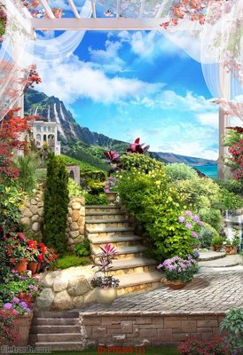 Tải file gốc File phong thủy đứng thác nước PTD369 (in bạt) quảng cáo