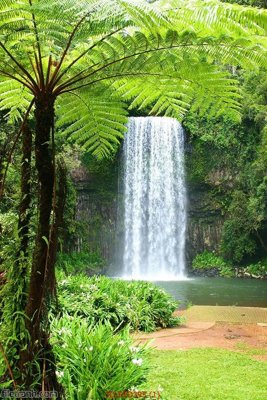 File ảnh File phong thủy đứng thác nước PTD395 (gốc) in standee