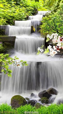 File in trần File phong thủy đứng thác nước PTD424 (file gốc) xuyên sáng