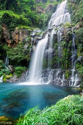 Tệp tin gốc File phong thủy đứng thác nước PTD458 (dùng cho in) File phong thủy đứng thác nước PTD458