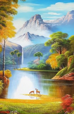 File gốc File phong thủy đứng thác nước PTD480 (cho in UV) siêu nét