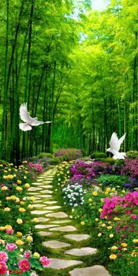 Download file ảnh gốc File phong thủy đứng thác nước PTD486 để in ấn