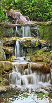 File PSD File phong thủy đứng thác nước PTD497 (bản gốc) chất lượng nhất