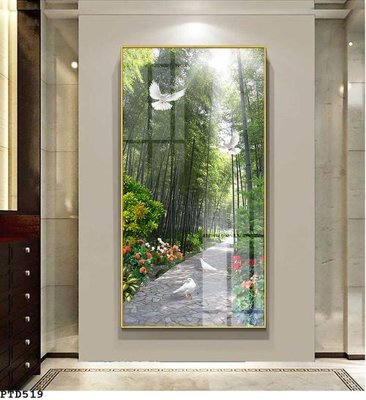 File tranh File phong thủy đứng thác nước PTD519 (ảnh gốc) độc quyền