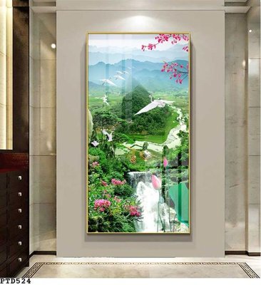 Tải file gốc File phong thủy đứng thác nước PTD524 (in khổ lớn) không vỡ