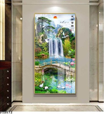 Download file File phong thủy đứng thác nước PTD572 (gốc) cho xưởng in