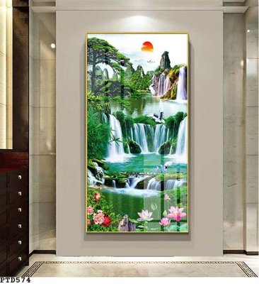 File in ấn File phong thủy đứng thác nước PTD574 (bản gốc) từ file gốc