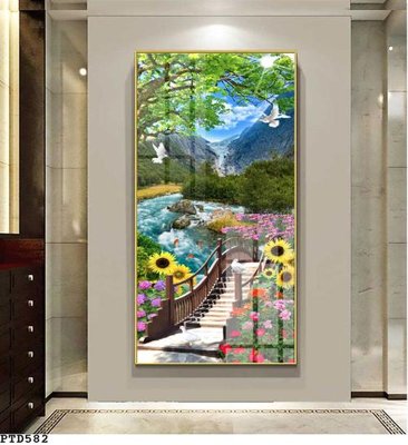 File gốc File phong thủy đứng thác nước PTD582 cho in ấn và thiết kế