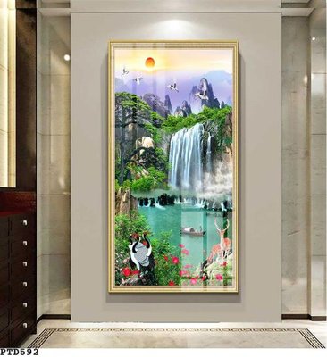 Mua file gốc File phong thủy đứng thác nước PTD592 (chất lượng) tại Filetranh.com