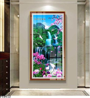 File gốc File phong thủy đứng thác nước PTD612 (phong cách) tối giản