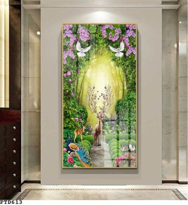 File PSD File phong thủy đứng thác nước PTD613 (gốc) cho designer