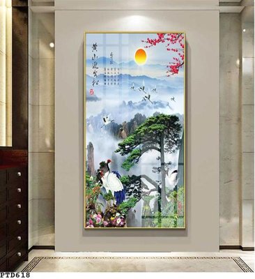 File tranh File phong thủy đứng thác nước PTD618 (ảnh gốc) độ nét vượt trội