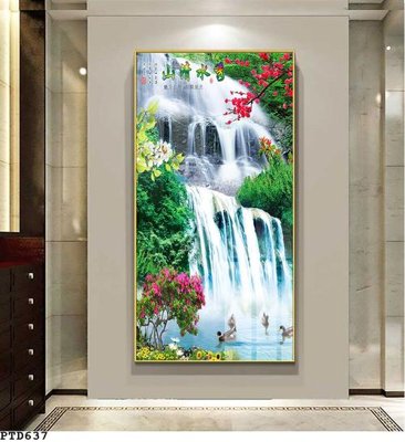 Download file gốc File phong thủy đứng thác nước PTD637 (độ nét cao)