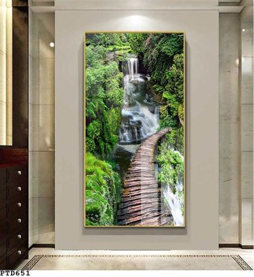 Download file ảnh gốc File phong thủy đứng thác nước PTD651 để in ấn