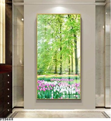 Tải file File phong thủy đứng thác nước PTD668 (gốc) chủ đề hoa sen