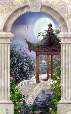 File gốc File phong thủy đứng thác nước PTD67 (chuẩn màu) cho in offset