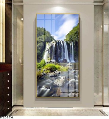 Download file File phong thủy đứng thác nước PTD674 (gốc) in mica ốp bếp