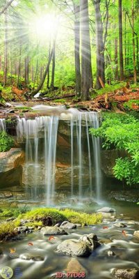 Tải file gốc File phong thủy đứng thác nước PTD68 (bản PSD) còn layer