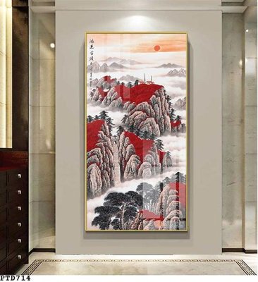 Mua file gốc File phong thủy đứng thác nước PTD714 (in ấn) tại Filetranh.com