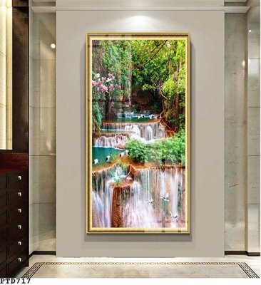 File in mica File phong thủy đứng thác nước PTD717 (bản gốc) sắc sảo