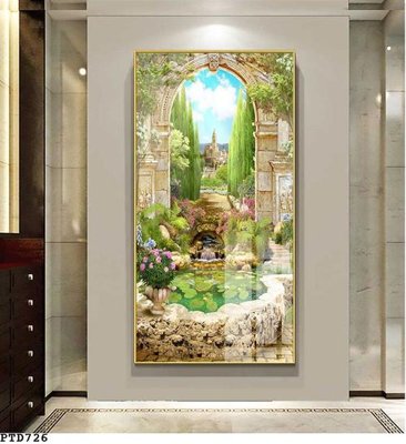 Download file tranh PSD File phong thủy đứng thác nước PTD726 để chỉnh sửa