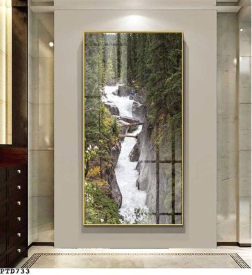 Tải về file tranh gốc File phong thủy đứng thác nước PTD733 (để in quảng cáo)