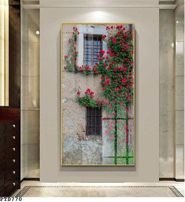 File tranh File phong thủy đứng thác nước PTD770 (gốc) chủ đề tĩnh vật