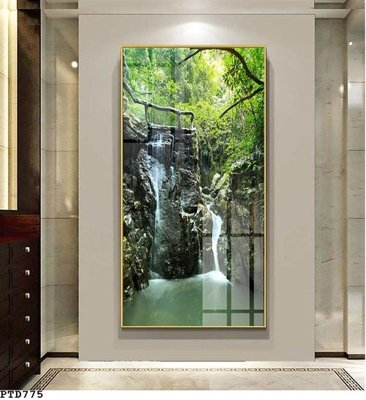 File gốc File phong thủy đứng thác nước PTD775 (cho in UV) siêu nét