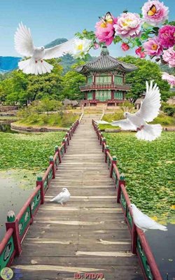 File in lụa File phong thủy đứng thác nước PTD79 (tân cổ điển) File phong thủy đứng thác nước PTD79