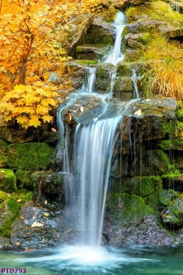 File ảnh File phong thủy đứng thác nước PTD792 (gốc) in standee