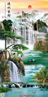 Tải file File phong thủy đứng thác nước PTD83 (ảnh gốc) file AI/EPS