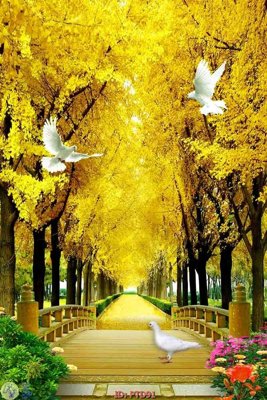 File gốc File phong thủy đứng thác nước PTD91 (cho in ấn) từ Filetranh.com