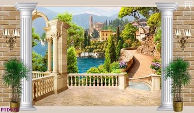 Tải file File phong thủy đứng thác nước PTD970 (gốc) làm file in ấn