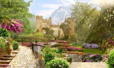 Tải file File phong thủy đứng thác nước PTD977 (gốc) chủ đề hoa sen