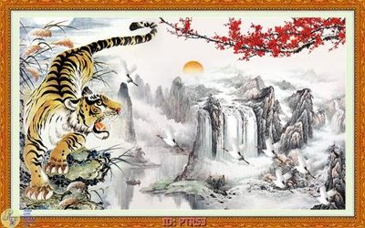 File gốc in ấn File gốc tranh rồng hổ FTR53 chuẩn màu CMYK