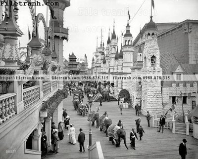 File tranh Pachyderm Promenade_ 1905 (bản gốc) treo phòng ăn