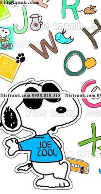 File tranh Phim Hoat Hinh Anime Snoopy 617 (ảnh gốc) độc quyền